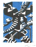 Carrefour d'escaliers - Linogravures