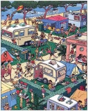 La vie au camping - illustrations