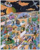 Excursion sur jupiter - illustrations